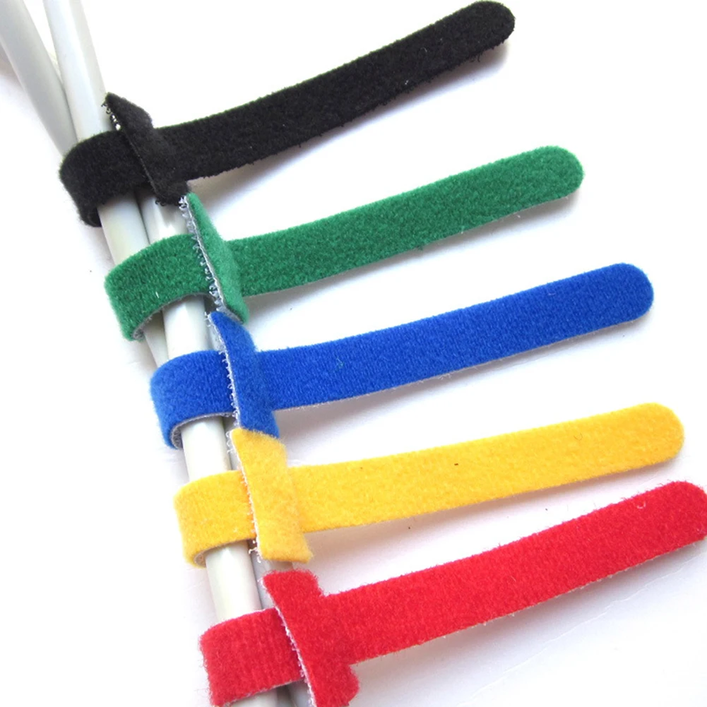 50pcs 2cm T type Magic Tape Tie Magic Sticks Strap Self Adhesive Nylon