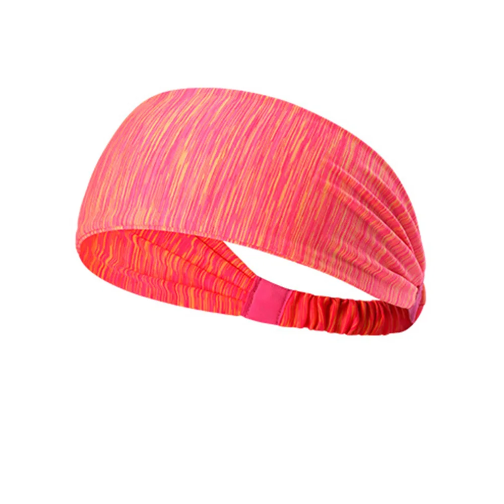 Широкая эластичная повязка на голову унисекс для занятий йогой, тюрбан с узлом для занятий спортом, занятий в тренажерном зале, бегом, теннисом, баскетболом, фитнесом, спортивной повязкой на голову - Цвет: Red