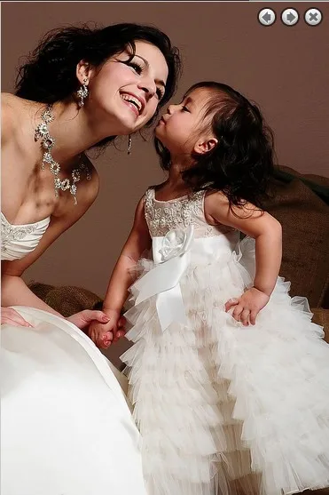

free shipping new 2014 Wedding Party Dresses Girl's Pageant Gowns Princess dresses white long beaded tulle Flower Girl Dresses