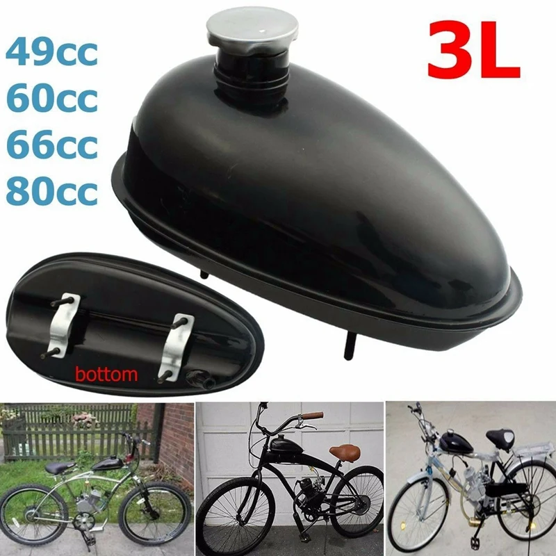 

Motorized Bicycle Petcock 3L Fuel Gas Tank Cap For 80Cc 60Cc 66Cc 49Cc Engine