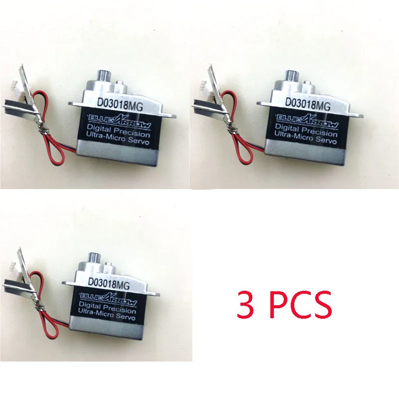 

3pcs/lot Upgrade Metal Servo For Xk K120 / k130 Rc Helicopter Spare Parts Modification D03018mg Digital Servo+cables