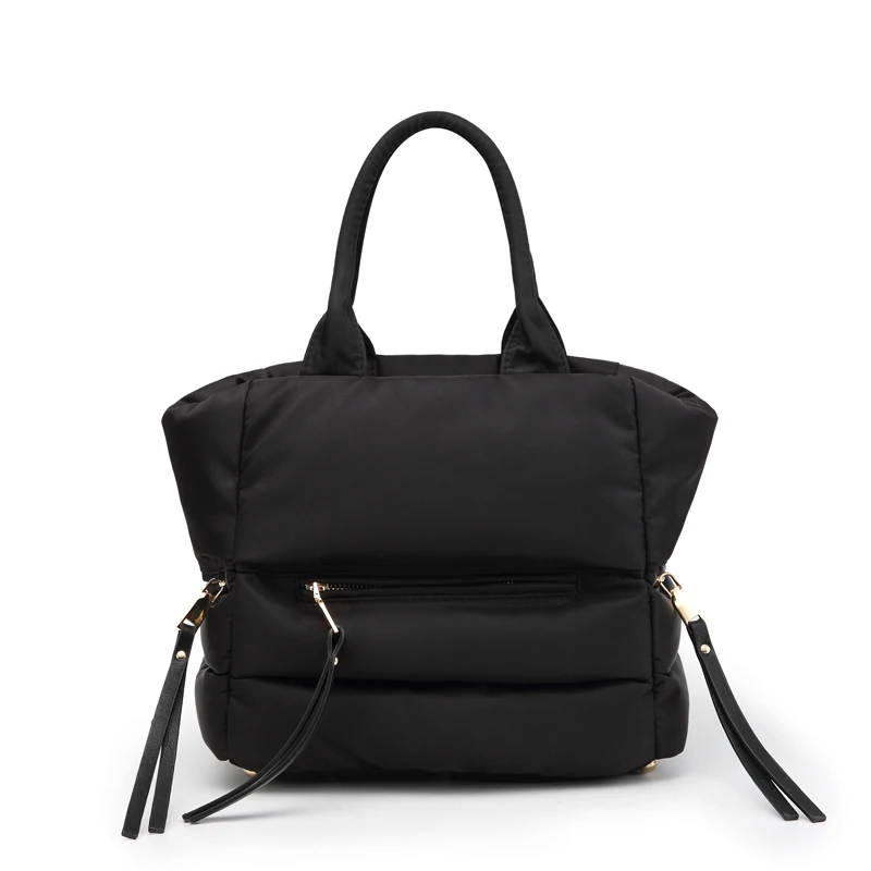  2018 New Winter Space Bale Handbag Woman Casual Space Cotton Totes Bag Down Feather Padded Lady Sho