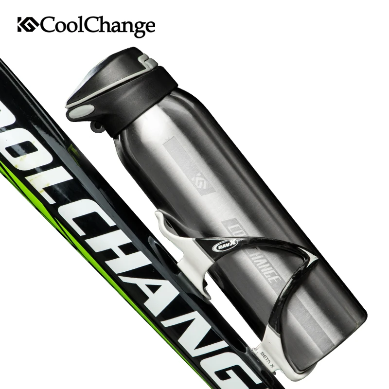 Портативная велосипедная бутылка CoolChange из нержавеющей стали для езды на