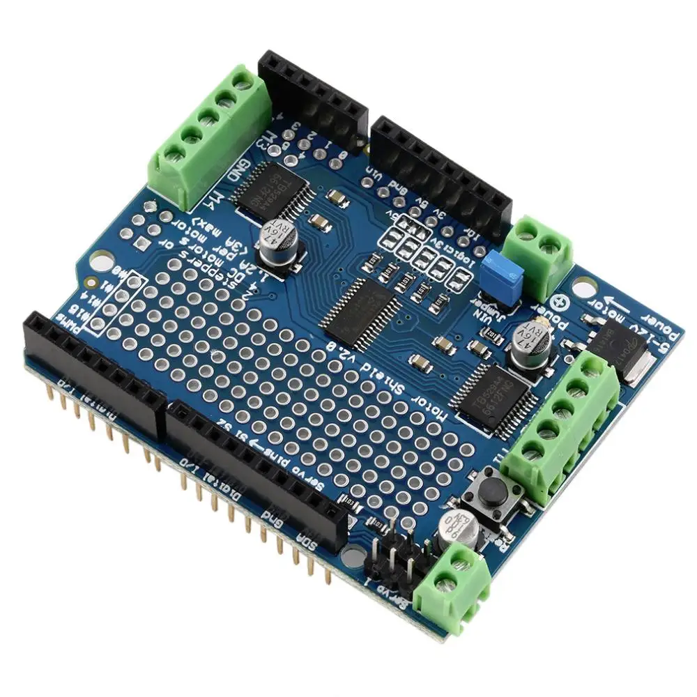 

Lightweight Durable Blue Motor/Stepper/Servo/Robot Shield For v2 with PWM Driver Shield 68 x 52 x 20mm