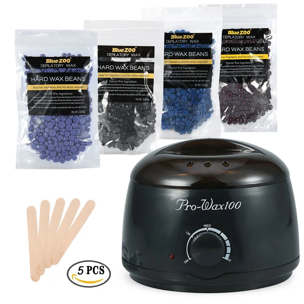 Depilatory Wax Heater Set For Bikini Hair Removal Spa Epilator Wax