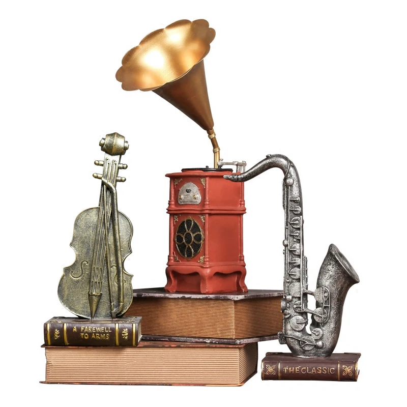 Retro resin music figurines Crafts home decoration accessories classic