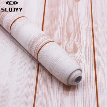 

Wood grain PVC waterproof wallpaper Bedroom wall paper college dormitory home imitation wood living room wall decoration sticker