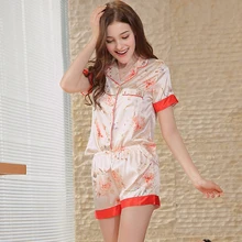 SSH0154 бренд пижамы женские сексуальные короткие летние пижамы женские шорты с коротким рукавом домашний костюм пижама женские пижамные комплекты