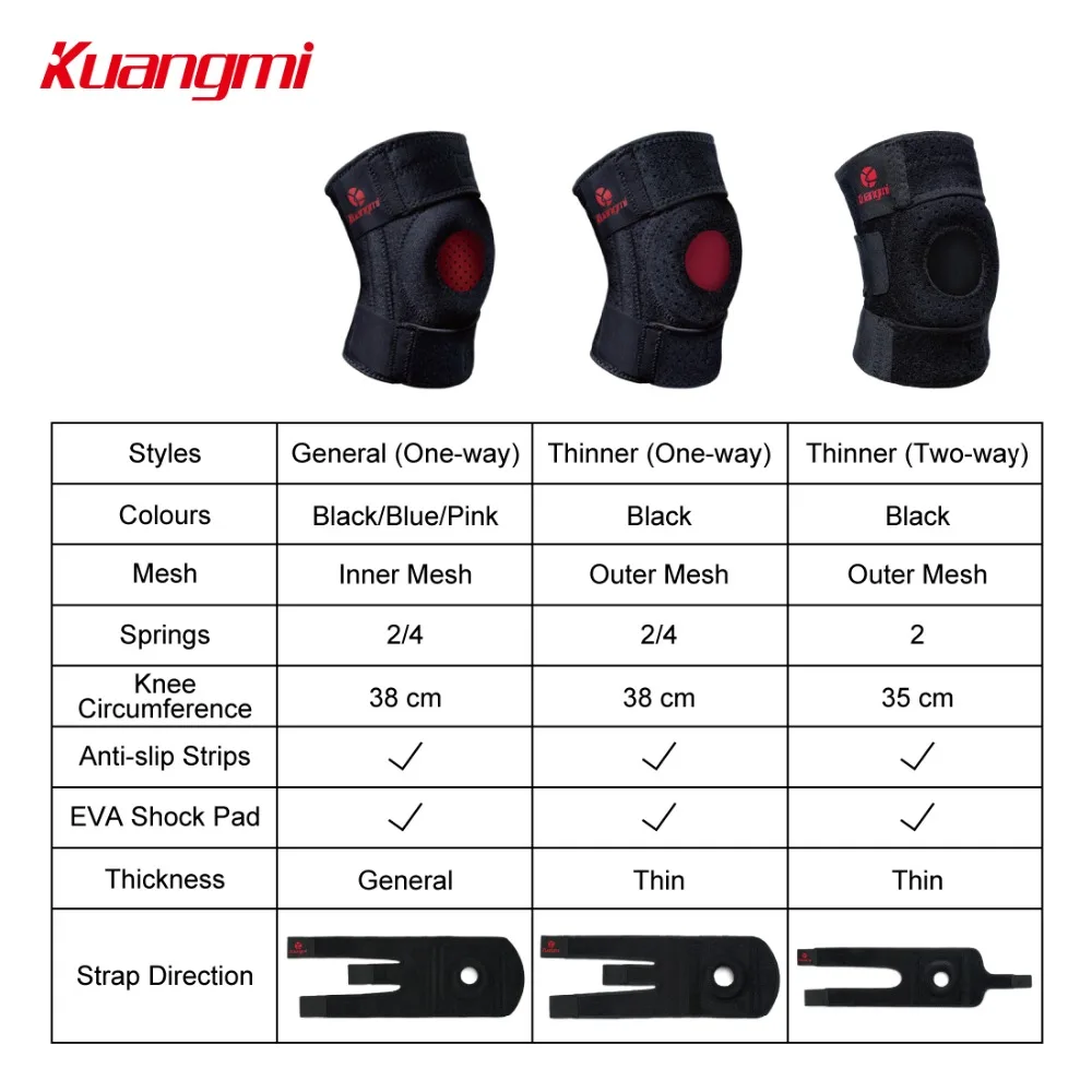 Kuangmi 1 шт. наколенники спортивный коленный протектор фиксатор для поддержки