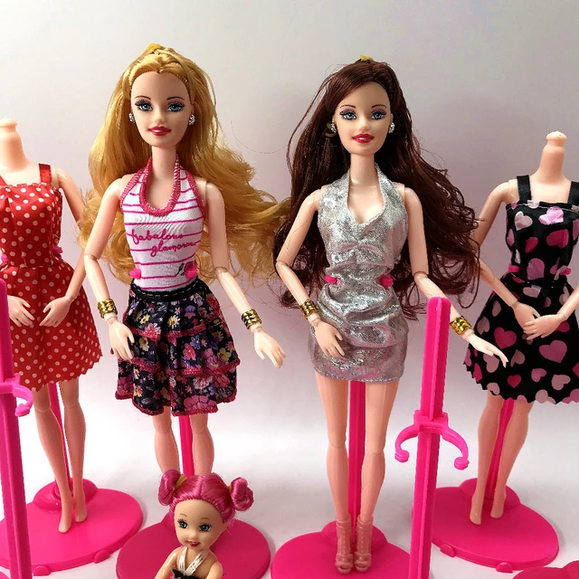 Yeni moda Barbie bebek seti büyük hediye yıldızı aksiyon figürü modelleri  sevimli DIY oyuncaklar kız bebek çocuk prenses Set elbise çanta _ -  AliExpress Mobile