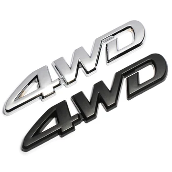 

3D Chrome Metal Sticker 4WD Emblem 4X4 Badge Decal Car Styling for CRV Accord Civic Suzuki Grand Vitara Swift SX4 Sticker