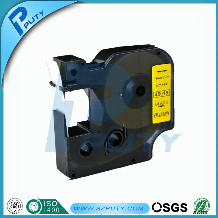 

compatible Black on Yellow 45018 12mm label tapes for dymo label printers