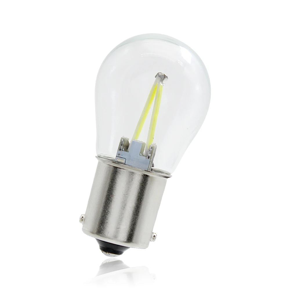 

2PCS P21W BA15S BAY15D 1156 1157 COB LED Filament Light Universal Auto Reverse Light Car Tail Brake Bulb DC 12V