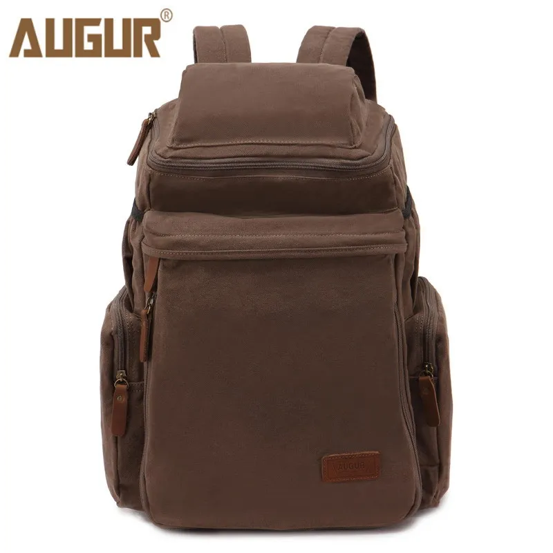 

AUGUR New Canvas Bag Men's Women's Backpack Travel Laptop Bag Backpack Leisure Large Capacity Travel Bag Large Backpack School