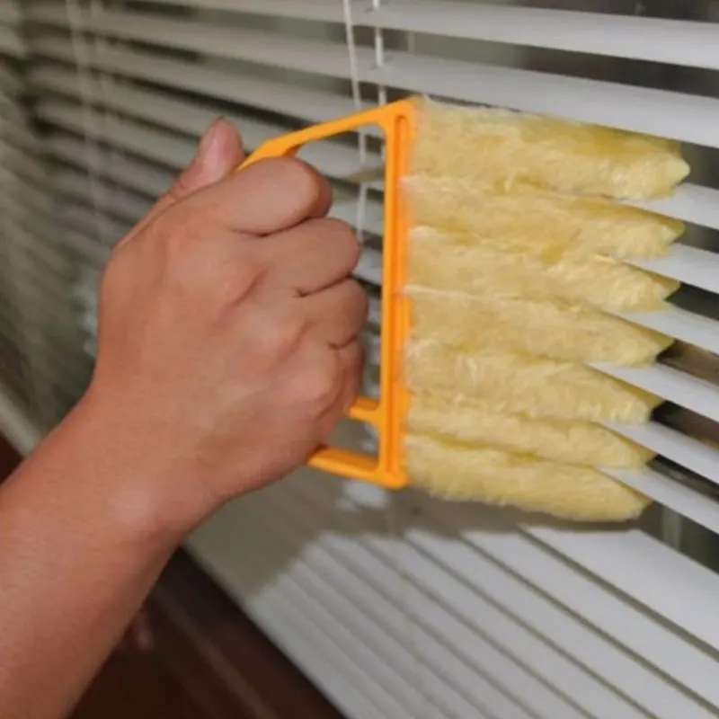 Практичная щетка для чистки окна затвора моющиеся Инструменты для уборки дома из микрофибры Венецианская щетка для слепых кухонные аксессуары