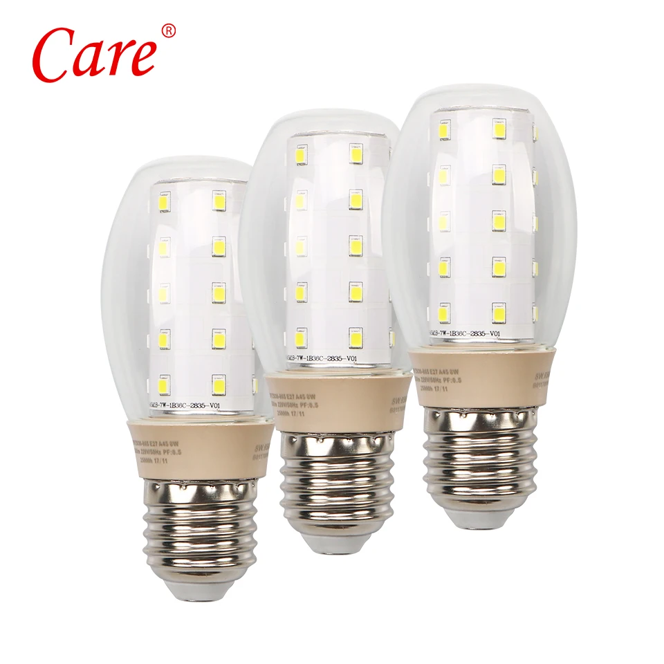 Care Clear Glass LED Light Bulbs Make up Room Shine Bulbs8W E14/E27