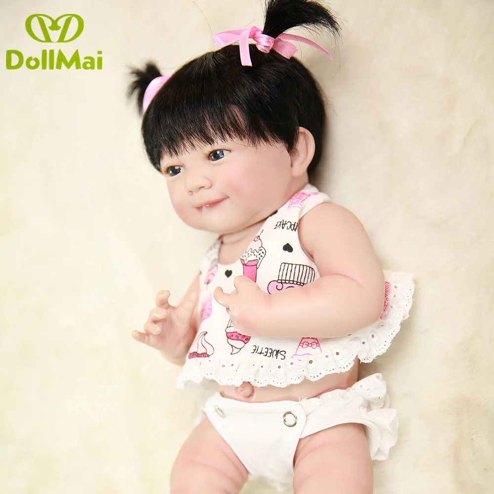 Кукла Bebes reborn для девочек 14 дюймов 35 см полностью силиконовая виниловая