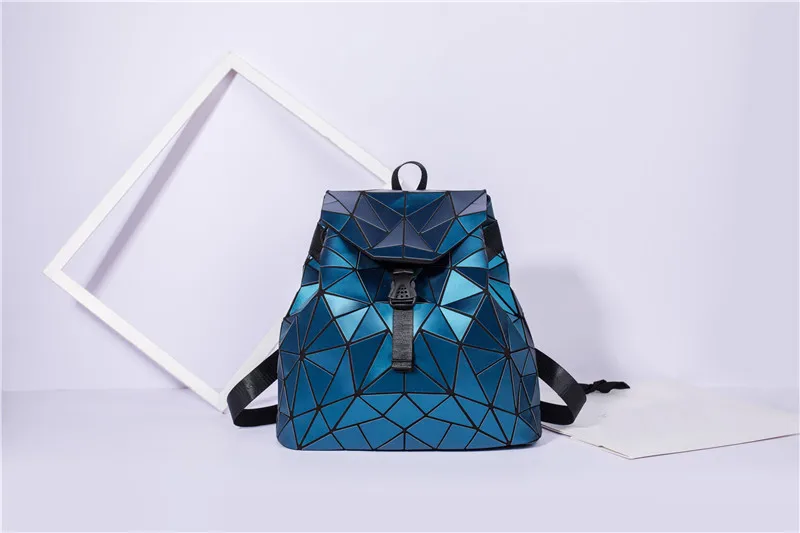 Женский рюкзак Bao, Модный женский рюкзак, голограмма, складные школьные сумки для девочек, лазерная геометрия, Mochila серебро