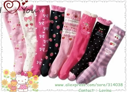 

Free shiping newest beautiful baby girl sock long sock
