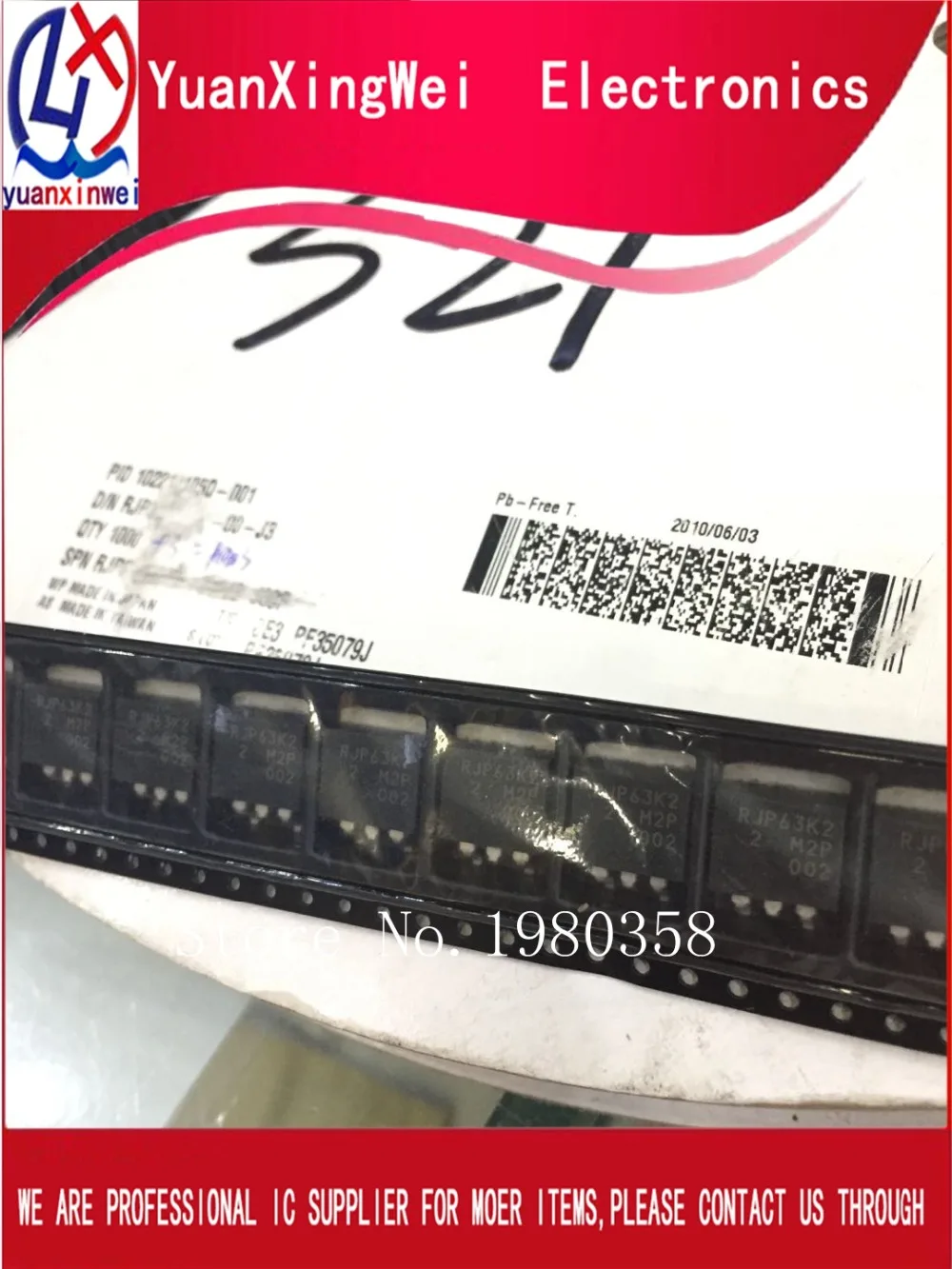 

New original 60PCS/LOT rjp63k2 TO263 rjp63k2DPE rjp63k2DPE-00