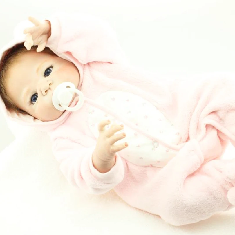 55 см силиконовый Reborn Baby Doll игрушка для новорожденной девочки малышка принцесса