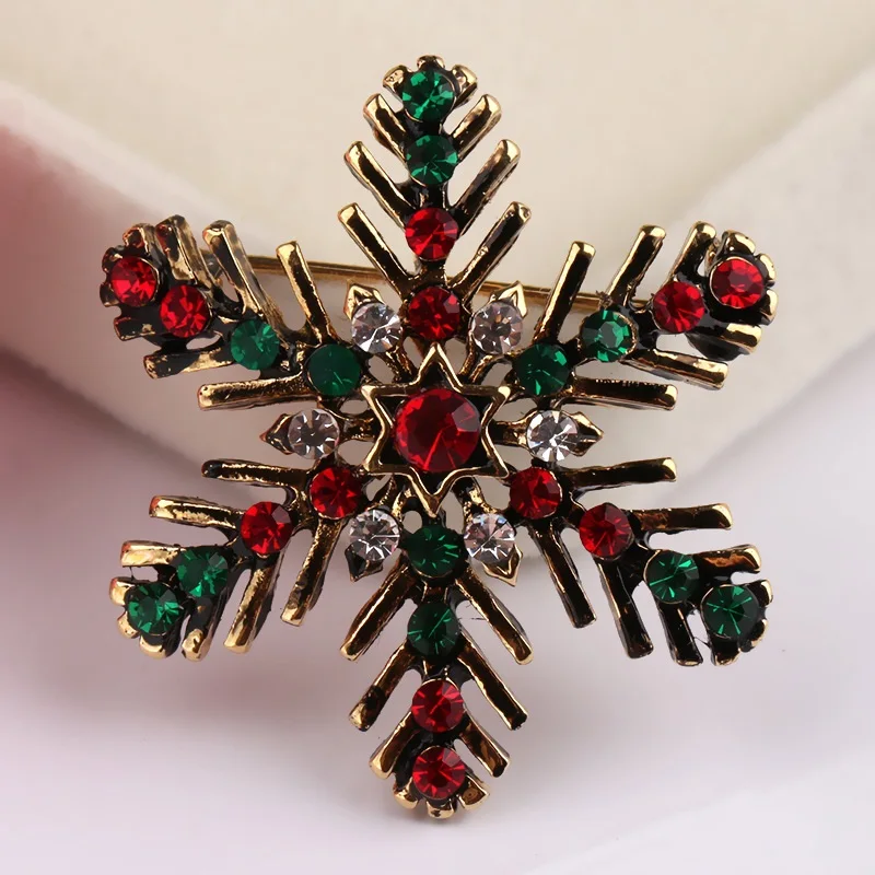 Limited Hot Sale Rhinestone Trendy Brooches Unisex Broche Pin Christmas