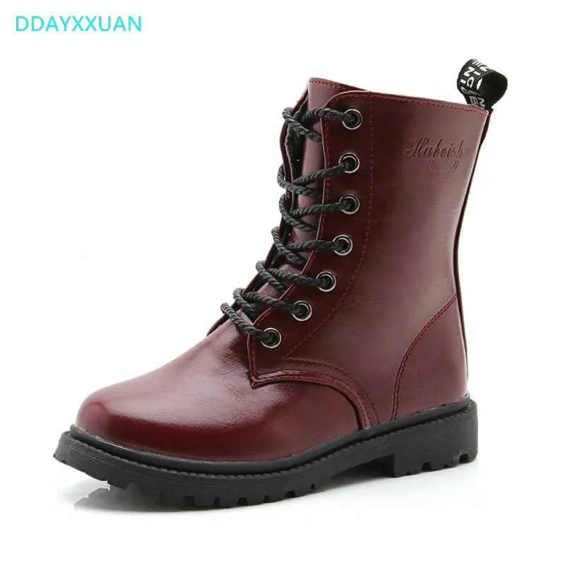 

Girls Martin Boots for Boys Shoes New Autumn PU Leather Sneakers Children Boots Fashion Toddler Kids Boots Warm Winter Boots