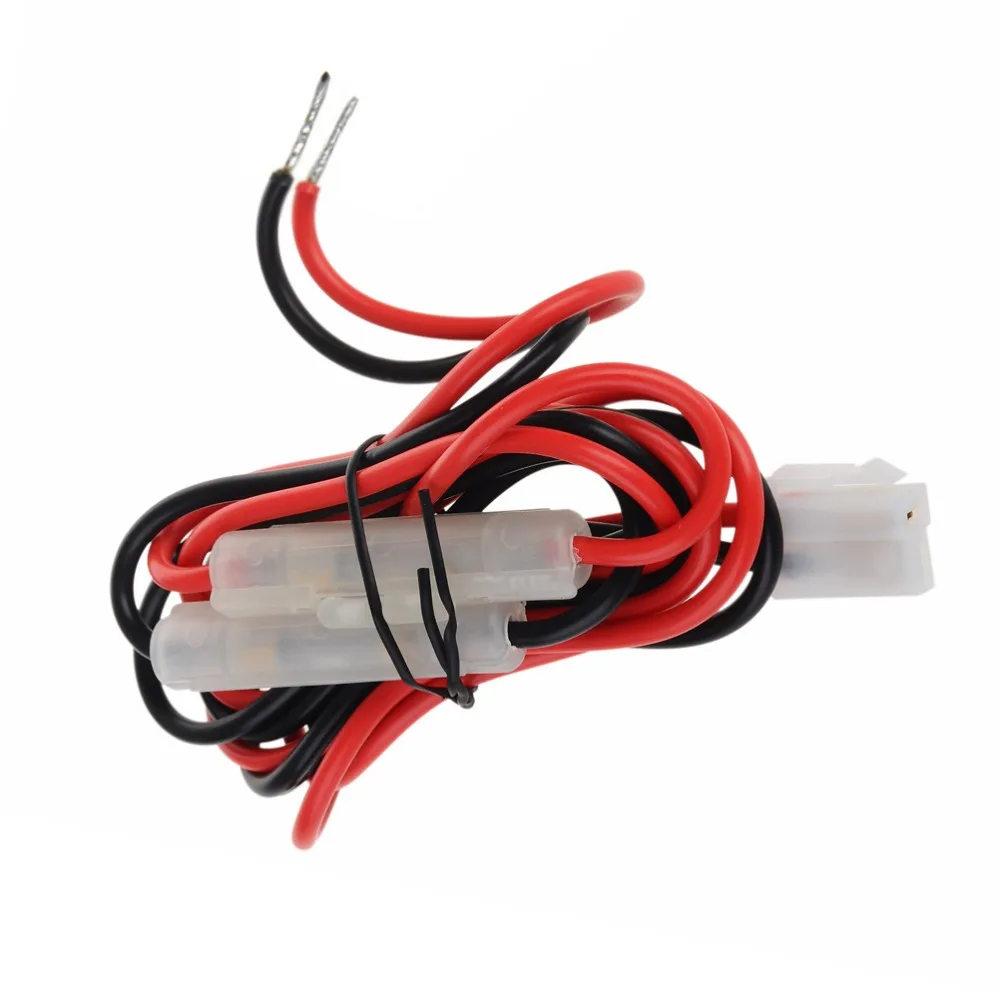 2Pcs Car Radio DC Power Cord Cable with Fuse T Type Adapter Connector for Kenwood Alinco Mobile Radio TM-271 TM-741 for ICOM Transceiver (1)
