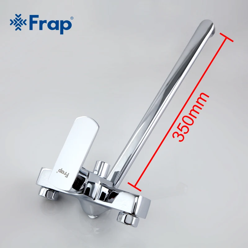 US $53.35 Frap 1set HighQuality Brass Body 35cm Length Outlet Rotated Bathtub Faucet Bath Room Shower Faucet With ABS Shower Head F2273