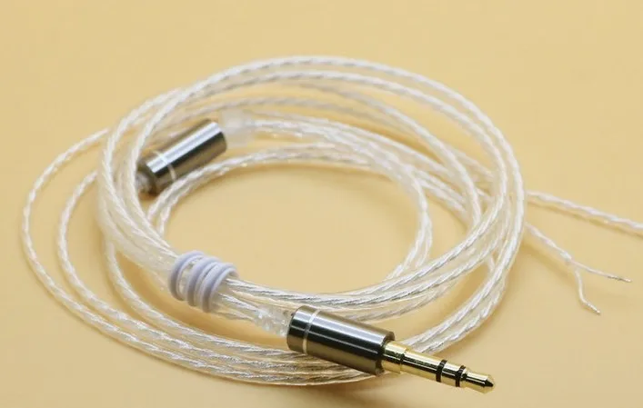 DIY headphone cable Moving iron Unit Silver plated headphone cable