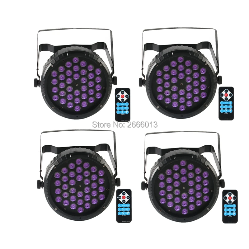 

4pcs/lot With Remote Control Ultraviolet Stage Light ,36 LEDS UV LED Par Light ,DMX512 LED Par Club Party Light Strobe,UV Effect