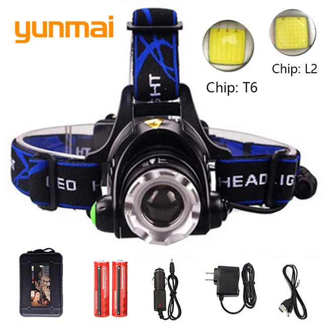 

LED XM L-L2 Headlight led headlamp zoom head torch adjustable head lamp 18650 battery front night lights Run time 15 hours Q16