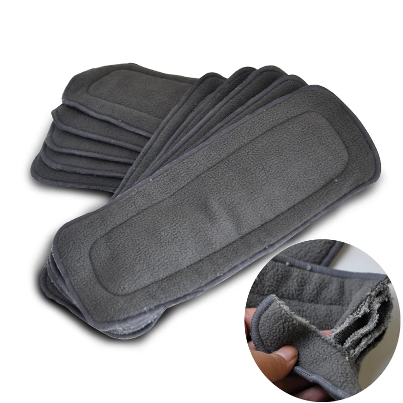 Super absorbency Charcoal Bamboo Inserts Super Absorbent Keep Dry Cloth