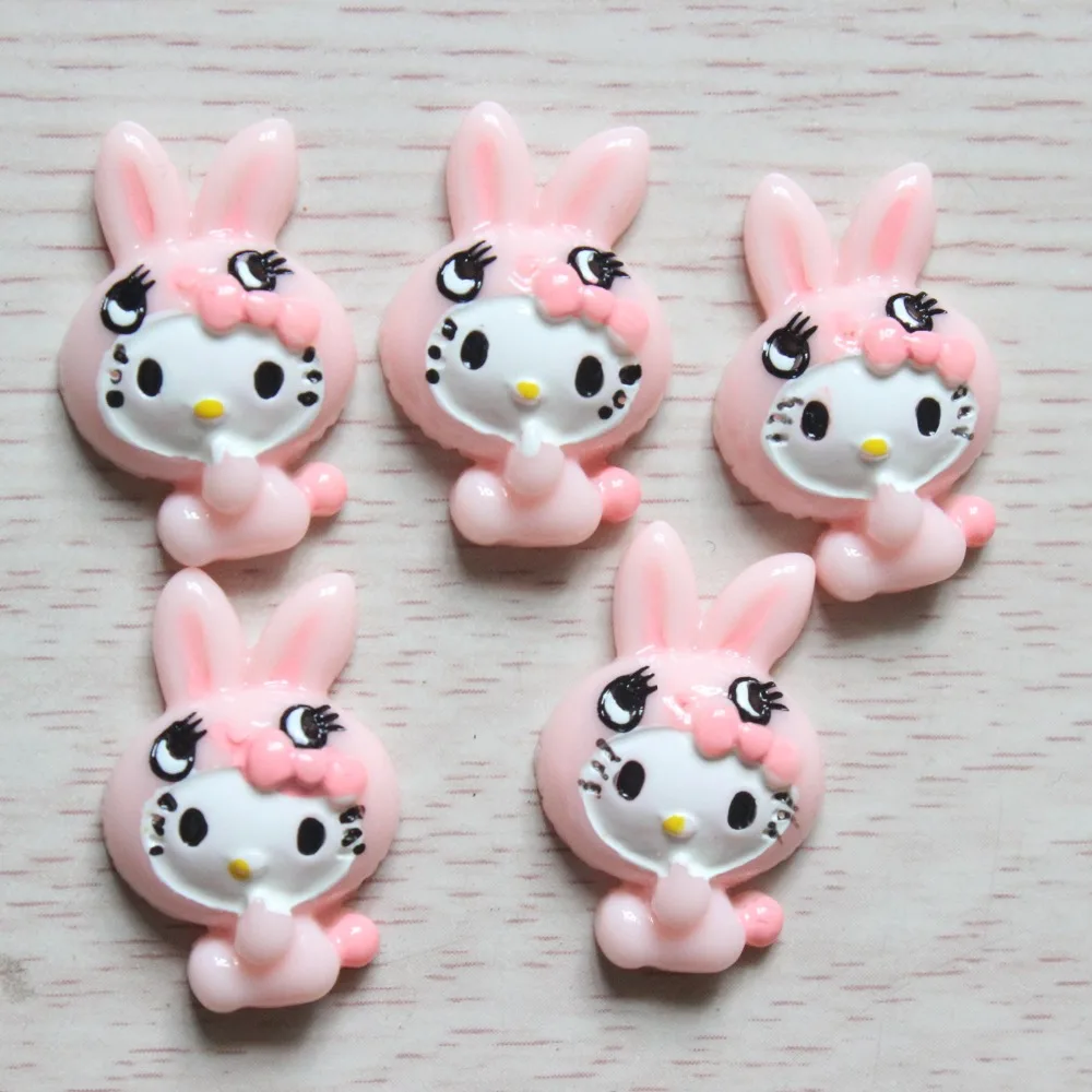 

10pcs/lot flat back resin planar rabbit DIY resin cabochons accessories 25mm