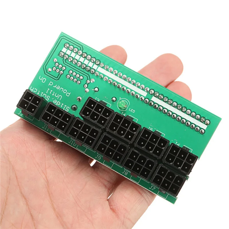 DPS 1200FB / QB 6 Pin A Блок питания Breakout плата адаптер для добычи эфириума|Компьютерные