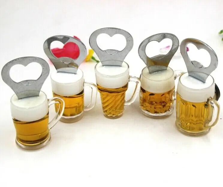 

3D Beer Mug Refrigerator Magnets Kitchen Fridge Magnet Beer Opener 2in1