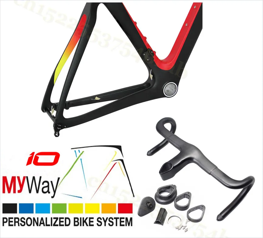 

T1000 3K 1K DISK F10 Carbon Road Frame Racing Bicycle Handlebars or Frame Rim Road Disc Bicycle Bike Cycling Edition Team SKY