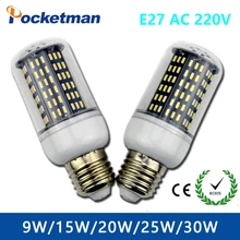 E27 E14 SMD 4014 светодиодный Кукуруза лампы 220 V 36 56 72 96 138 светодиодный s Замена лампы накаливания 40 Вт 60 Вт 80 Вт 100 Вт 120 Вт лампада светодиодные лампочки