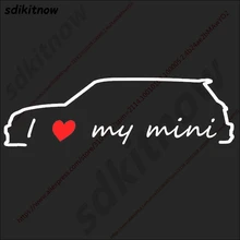 Legal eu amo meu decalque do carro engraçado criativo windows adesivo estilo porta decoração para mini cooper r50 r52 r53 r56 r57 r58 r60