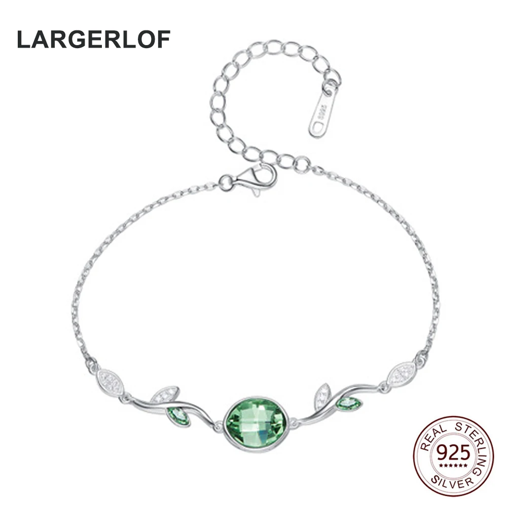 

LARGERLOF 925 Sterling silver Bracelet Women Fashion Jewelry Chain Link Bracelet Female BR50008