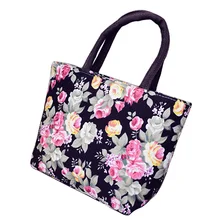 Fashional Floral Printing Design Women Flap Handbag Quality Canvas Small Casual Tote Bag Women’s Shopping Bag Free Shipping