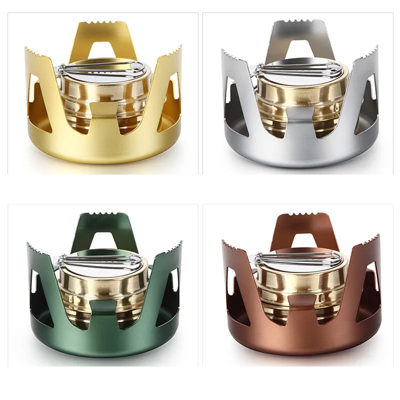 New Windproof Alcohol Stove Aluminium Alloy Brass Mini Burners Portable