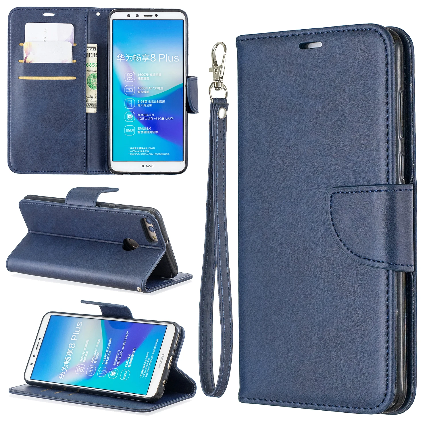 

Wallet Case For Huawei Y5 Y6 Y7 Y9 2018 Case PU Leather Magnetic Flip Cover for Huawei Y5 Y6 Y7 2019 Y5 2017 Phone Cover