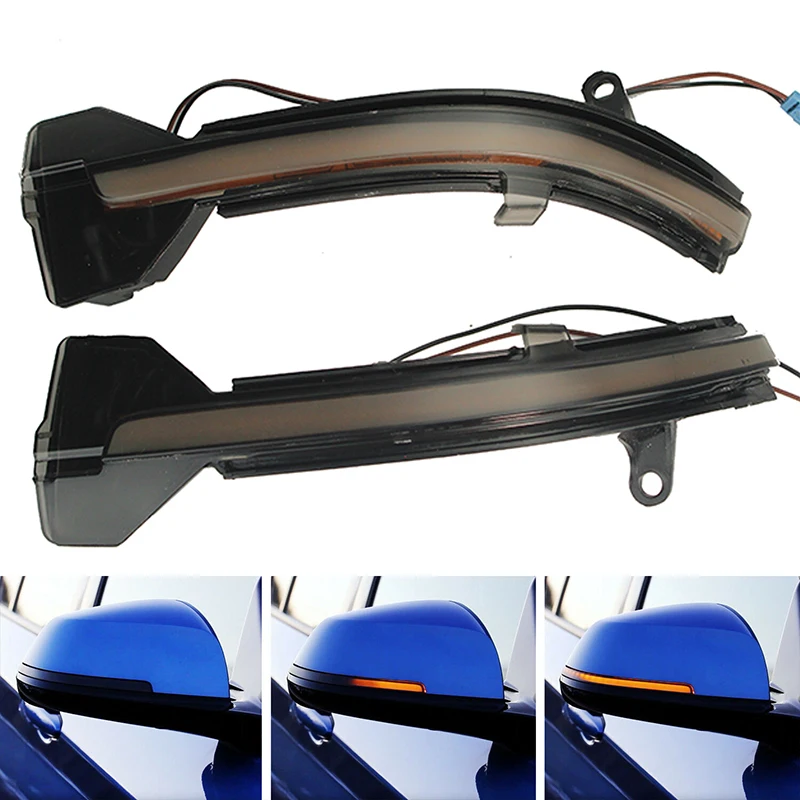 

LED Lens Side Mirror Sequential Blink Turn Signal Light For BMW 5 6 7 Series F10 F11 F07 F06 F12 F13 F01 F02 Dynamic Turn Signal