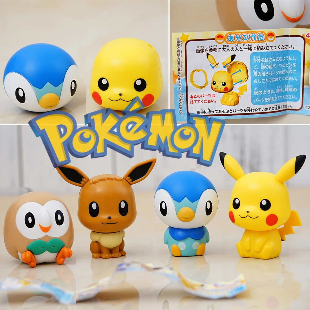 Takara Tomy Покемон 4 стиль ПВХ Аниме фигурки Пикачу белки Bulbasaur Cubone Мини мультфильм