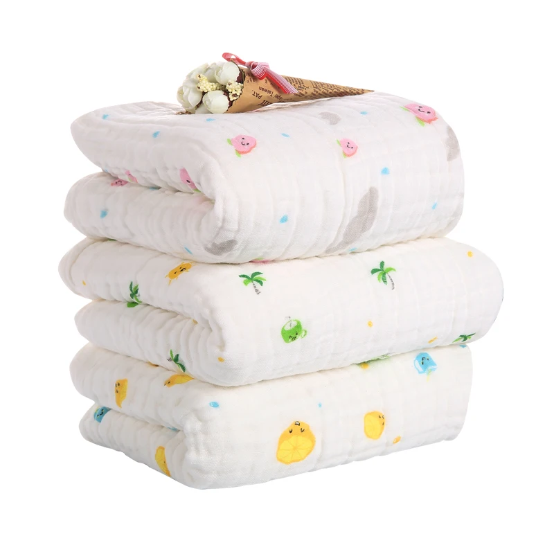 

Cotton Baby Towel Baby Bath Towels Baby Blankets Swaddle Toddler Blanket 6 Layers Gauze Soft And Absorbent 41X41"