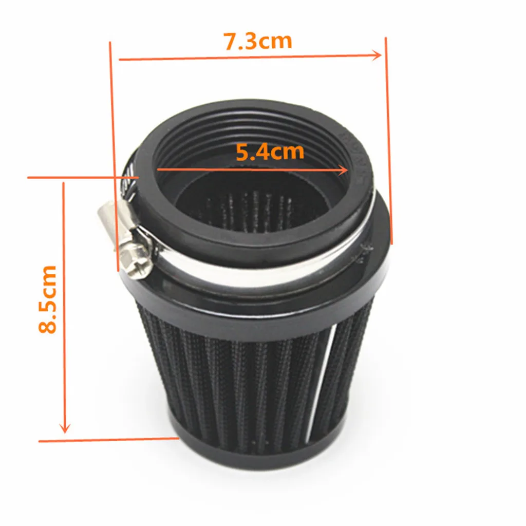 Filtro de admisión de aire de motocicleta de 52/53/54mm filtro negro de automóviles para Honda