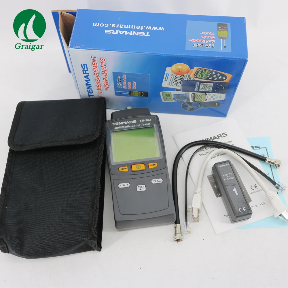 

Tenmars TM-903 Multimedia LAN Cable Tester TM903 Handheld Network Cable Tester of RJ-45, F-Connector