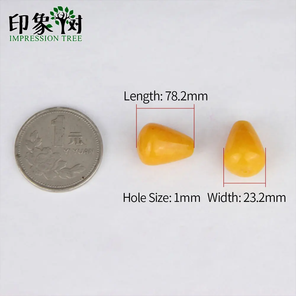 Waterdrop Stone Bead Yellow Smooth TearDrop Jad e Beads 16x12mm 8pcs Waterdrop Stone Bead Fit For DIY Jewelry Makings 1832 - Цвет: 8PCS 1Pack