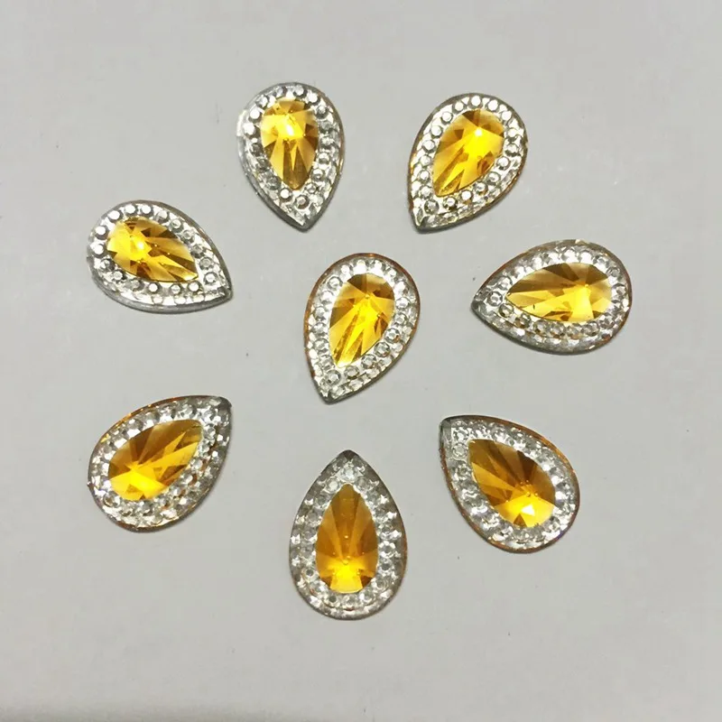 

Water drop resin 400pcs 10*14mm flatback rhinestone wedding decoration diy craft D932*10